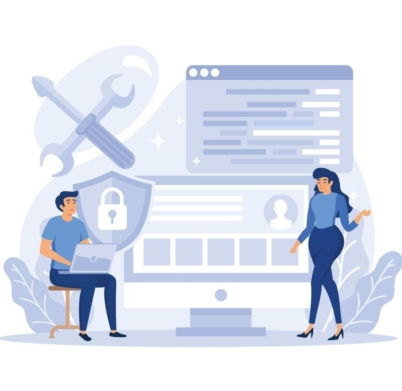 software-tester-concept-application-or-website-code-testing-software-development-and-debugging-it-specialist-searching-for-bugs-idea-of-computer-technology-flat-design-modern-illustration-vector